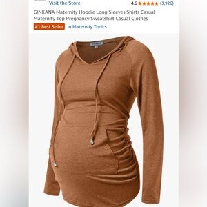 Women's Dark Orange Maternity Tunic